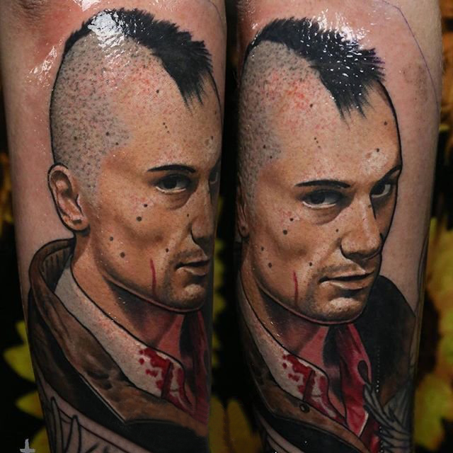 多款彩绘水彩素描创意霸气男生人物肖像纹身图案