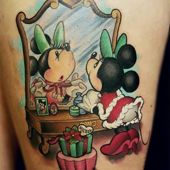 多款彩绘水彩素描文艺可爱经典迪士尼卡通纹身图案