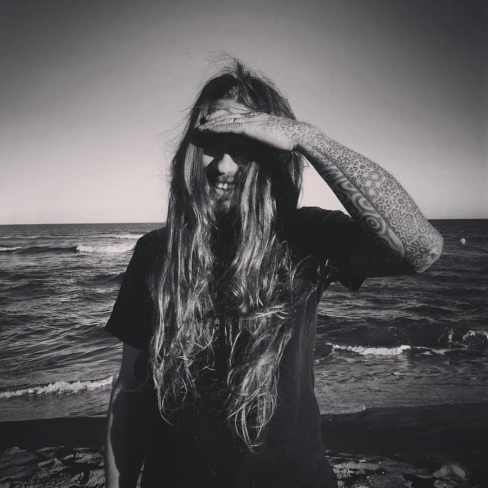 多款手臂上的黑色线条素描创意文艺唯美梵花花纹花臂纹身图案