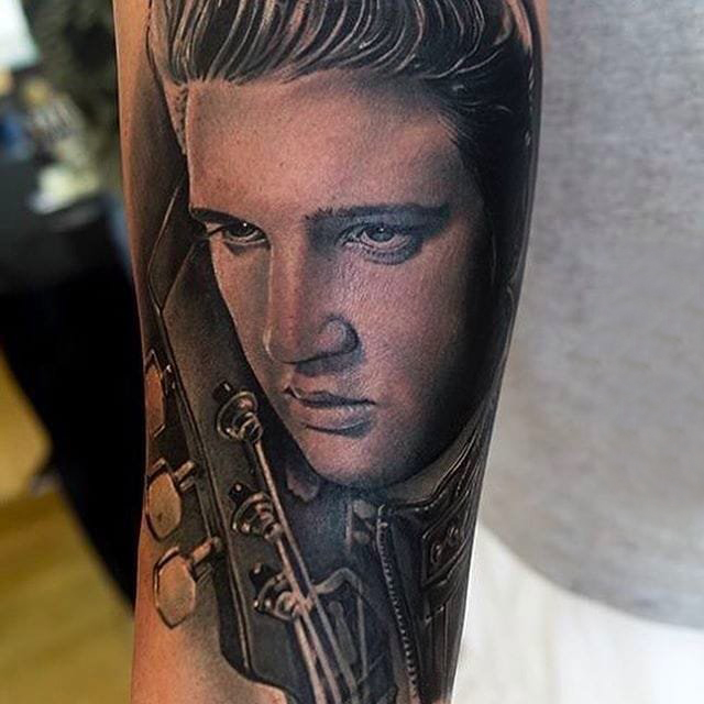 多款手臂上黑灰素描点刺技巧创意经典纹身图案