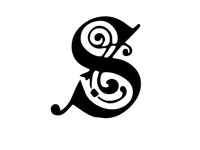 多款黑色线条素描文艺唯美经典有意义英文字母纹身手稿