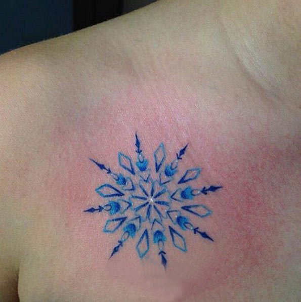 多款线条素描文艺小清新唯美精致雪花纹身图案