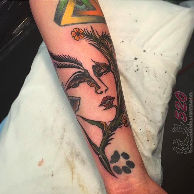 多款彩绘水彩素描创意霸气经典抽象纹身图案