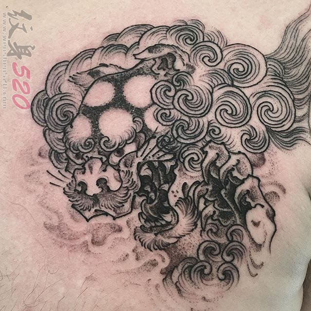 多款黑灰素描点刺技巧创意经典日本传统图腾纹身图案