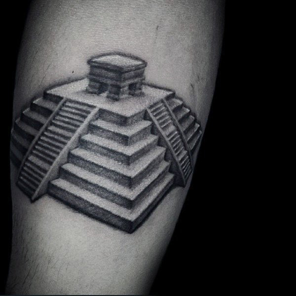 多款黑灰素描点刺技巧经典传统玛雅纹身图案