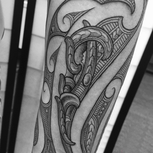 多款黑色线条素描几何元素创意文艺霸气部落纹身图案