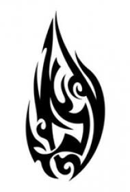 黑色线条素描创意霸气图腾纹身手稿