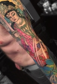 多款彩绘水彩素描创意霸气经典花臂纹身图案