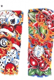 多款彩绘水彩素描文艺唯美心形图腾纹身手稿