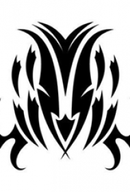 黑色线条素描创意文艺抽象女生人物肖像纹身手稿