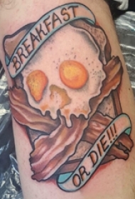 男生手臂上彩绘水彩素描霸气恐怖骷髅纹身图片