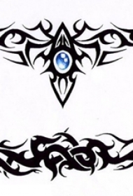 黑色线条素描文艺唯美图腾纹身手稿