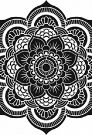 多款黑色线条素描文艺唯美经典梵花纹身手稿