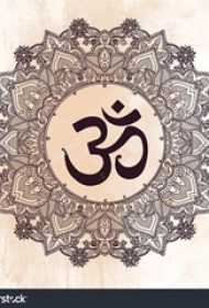 黑色线条经典文艺唯美梵花花纹纹身手稿