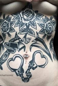 多款黑色线条素描点刺技巧创意文艺经典纹身图案