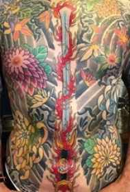 多款彩绘水彩素描创意霸气精致的匕首纹身图案