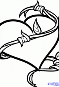 心形纹身手稿 简单线条纹身手稿心形纹身手稿