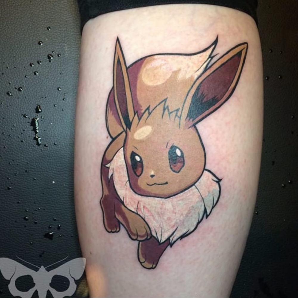 多款彩绘水彩素描创意经典卡通神奇宝贝纹身图案