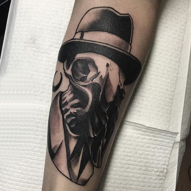 多款黑灰素描点刺技巧经典文艺纹身图案