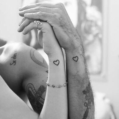 多款情侣线条素描文艺小清新唯美精致纹身图案