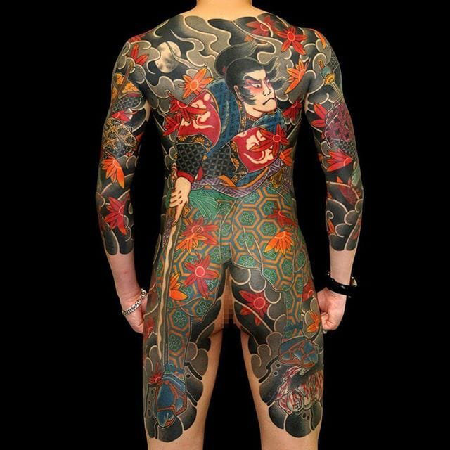 多款线条素描创意经典大面积日本传统图腾纹身图案