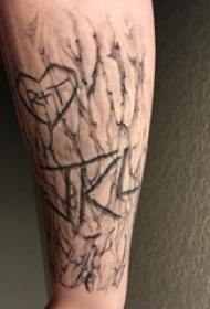 石裂纹身 男生手臂上石裂纹身图片