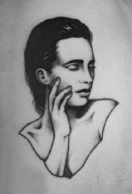 多款黑灰素描点刺技巧创意经典抽象霸气纹身图案