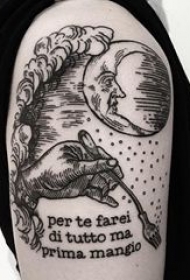 多款黑色线条素描创意经典文艺纹身图案