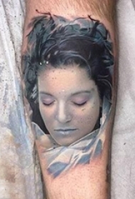 欧美肖像纹身男生手臂上欧美肖像纹身图片