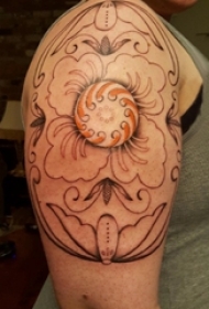 花朵纹身 女生手臂上花朵纹身图片