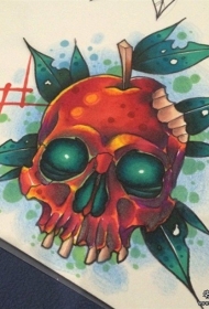 欧美new school骷髅苹果纹身图案手稿缩略频道推荐图