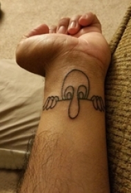 欧美手腕纹身 男生手腕上创意的卡通纹身图片