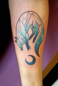 彩色狐狸纹身 男生手臂上彩色的狐狸纹身图片缩略频道推荐图