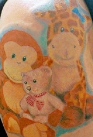 卡通可爱纹身图案 男生手臂上彩绘纹身卡通图片