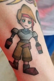 纹身卡通 男生手臂上彩色的卡通人物纹身图片