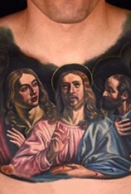 多款黑灰素描点刺技巧霸气经典宗教人物纹身图案