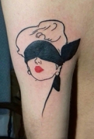 手臂纹身素材 男生手臂上彩色的人物肖像纹身图片