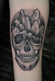 骷髅头纹身 男生手臂上骷髅纹身霸气图片