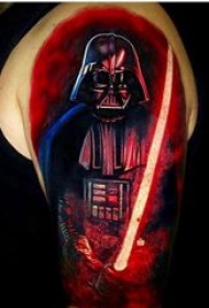 武士纹身 男生大臂上霸气的武士纹身图片