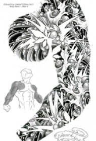 半甲纹身 黑灰的图腾半甲纹身手稿缩略频道推荐图