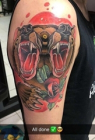 百乐动物纹身 男生手臂上百乐动物纹身图片