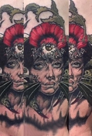 人物纹身图片 男生手臂上人物肖像纹身图片
