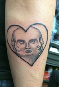 纹身人物图腾 男生小臂纹身人物肖像纹身图片