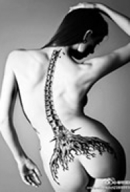 逼真骨架系列纹身