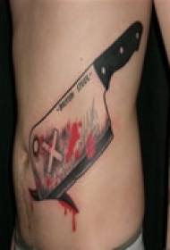 创意潮流腹部纹身