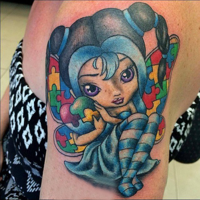 多款线条素描文艺小清新唯美拼图纹身图案