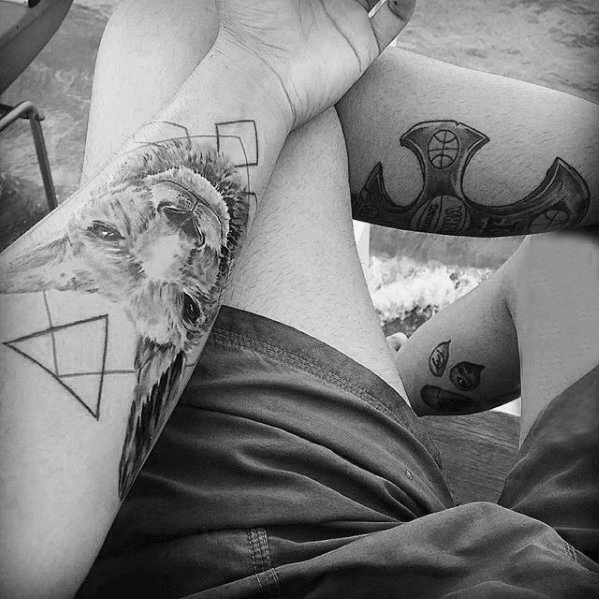 百乐动物纹身 多款简单线条纹身黑色百乐动物纹身图案