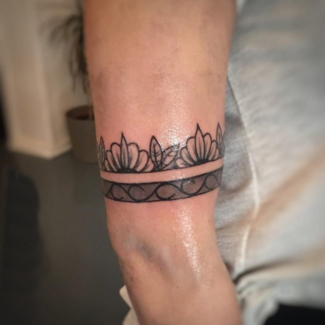 臂环纹身图案 多款简单线条纹身黑色臂环纹身图案