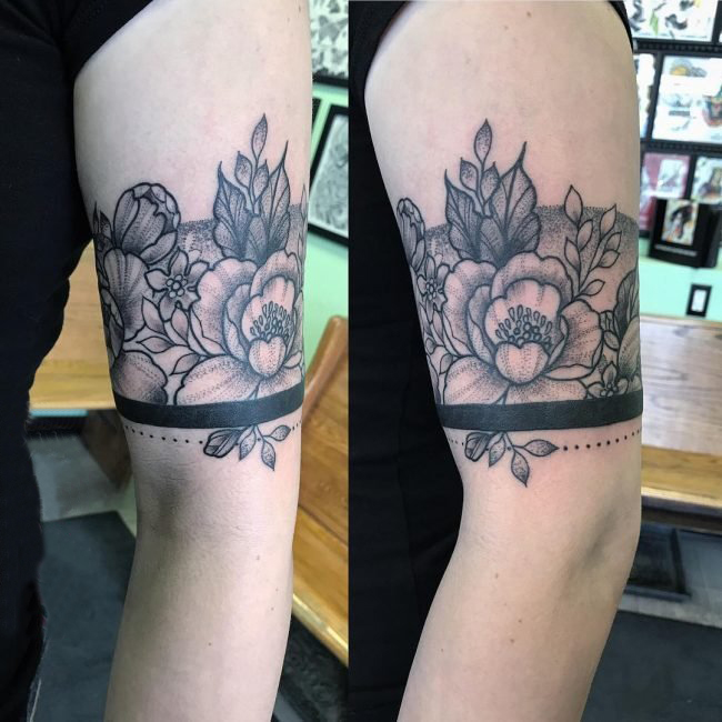 臂环纹身图案 多款简单线条纹身黑色臂环纹身图案