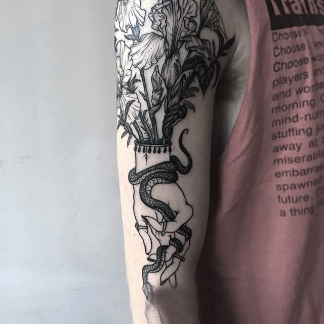 简单线条纹身 多款简单线条纹身黑色经典纹身图案